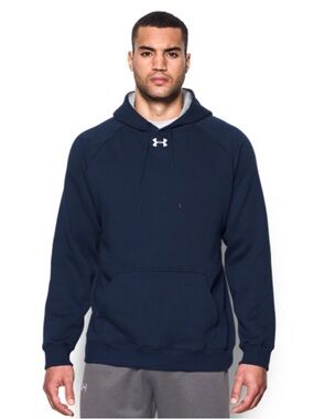 Under Armour Men's Navy Hoodie with Logo